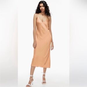 Aritzia Wilfred Only Slip Slit Dress